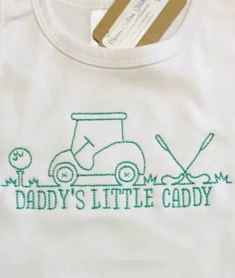 Daddys Little Golf Caddy  Baby Romper Sunsuit  Gift