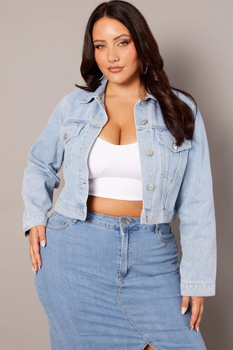 Denim Cropped Jacket