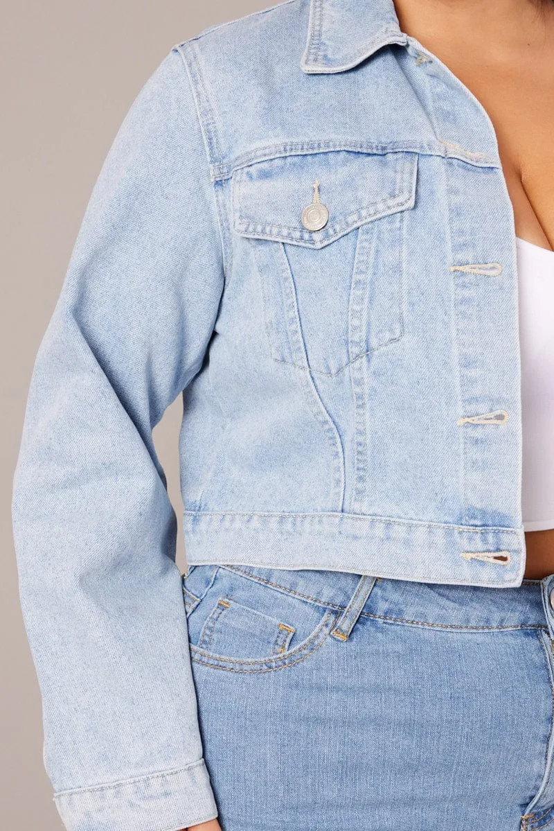 Denim Cropped Jacket