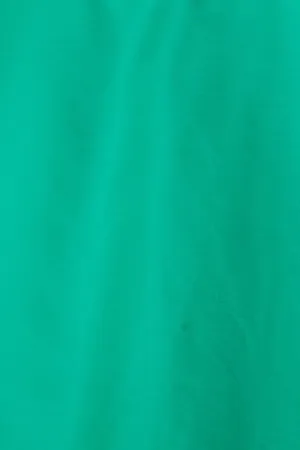 Green Cropped Varsity Bomber Jacket