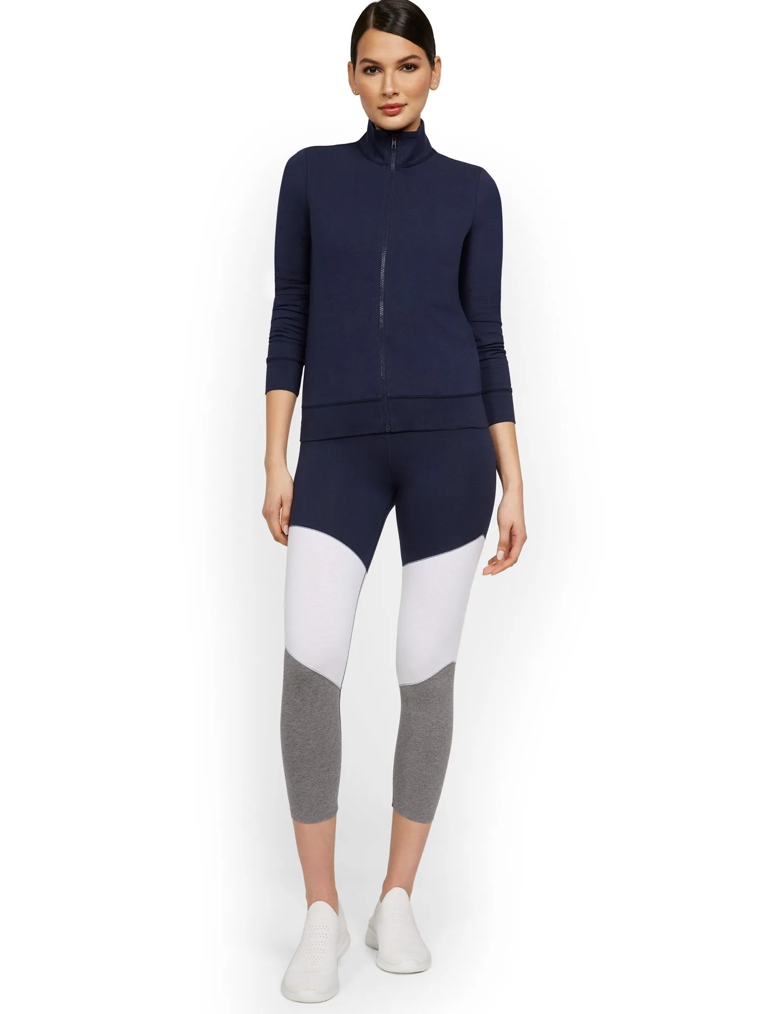 High-Waisted Colorblock Pocket Capri Legging
