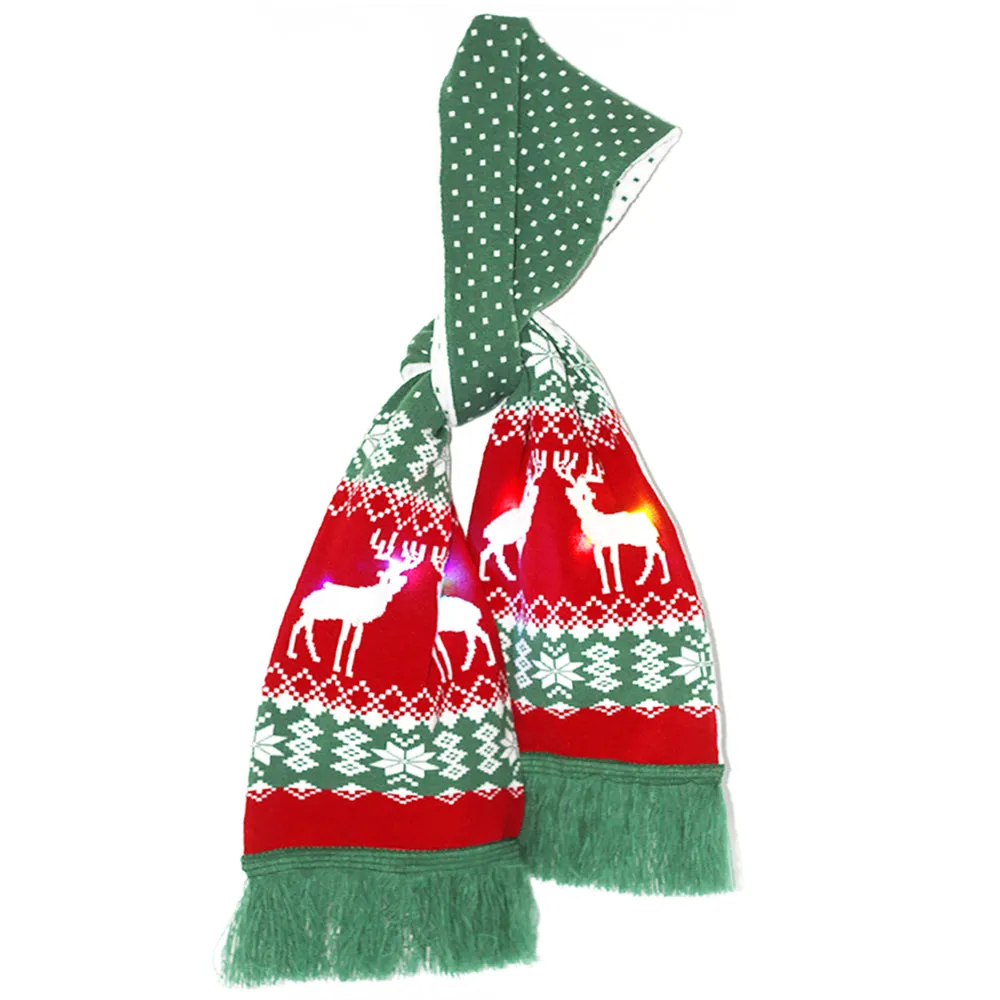 Holiday Knit Scarf with LED Lights