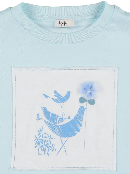 Il Gufo   Embroidered cotton jersey t-shirt 