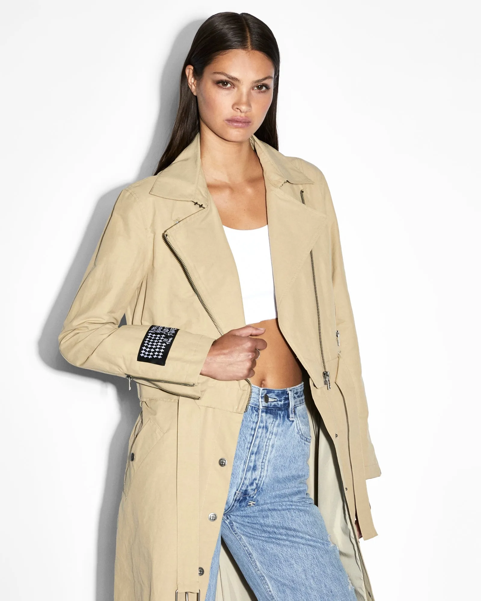INCOGNITO BIKER/TRENCH KHAKI
