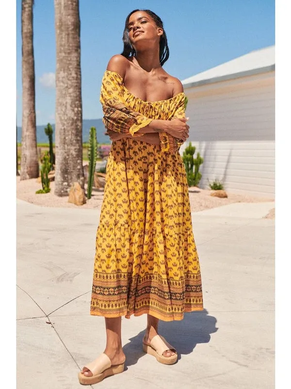 JAASE Sun Beam Print Blossom Midi Dress