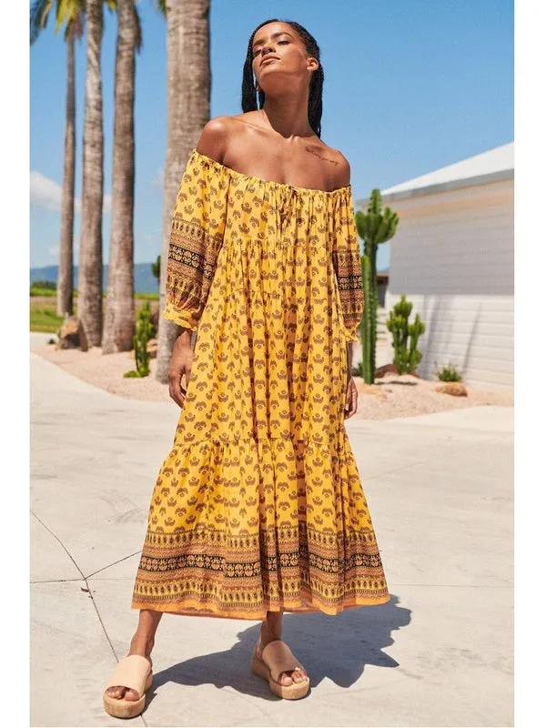 JAASE Sun Beam Print Blossom Midi Dress