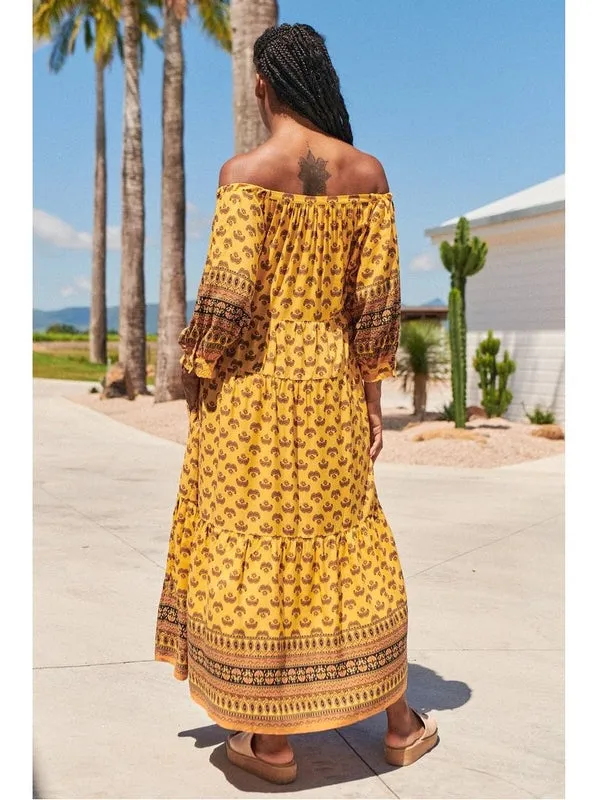 JAASE Sun Beam Print Blossom Midi Dress