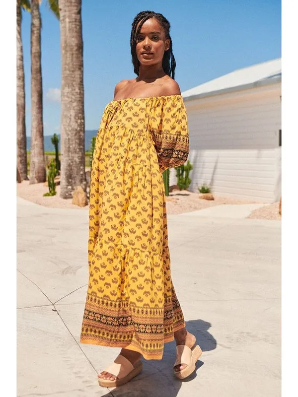 JAASE Sun Beam Print Blossom Midi Dress