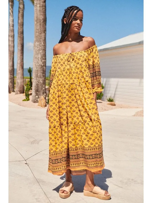 JAASE Sun Beam Print Blossom Midi Dress