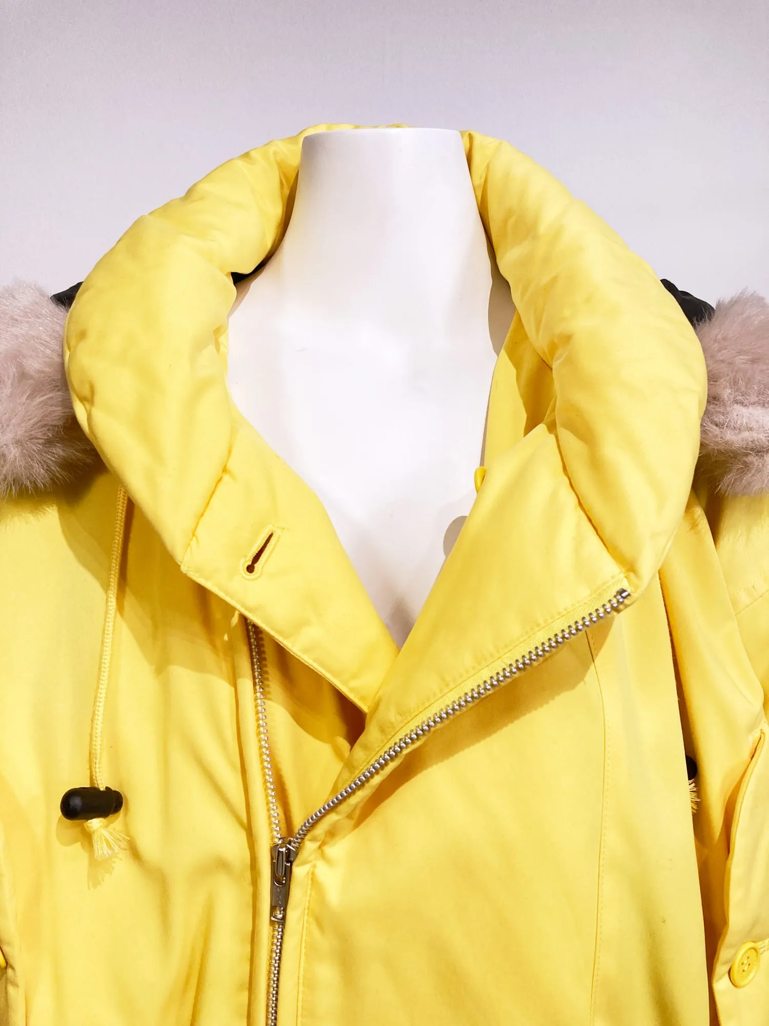 Jean-Charles de Castelbajac Sport 1990s padded yellow ski jacket - size 1 S