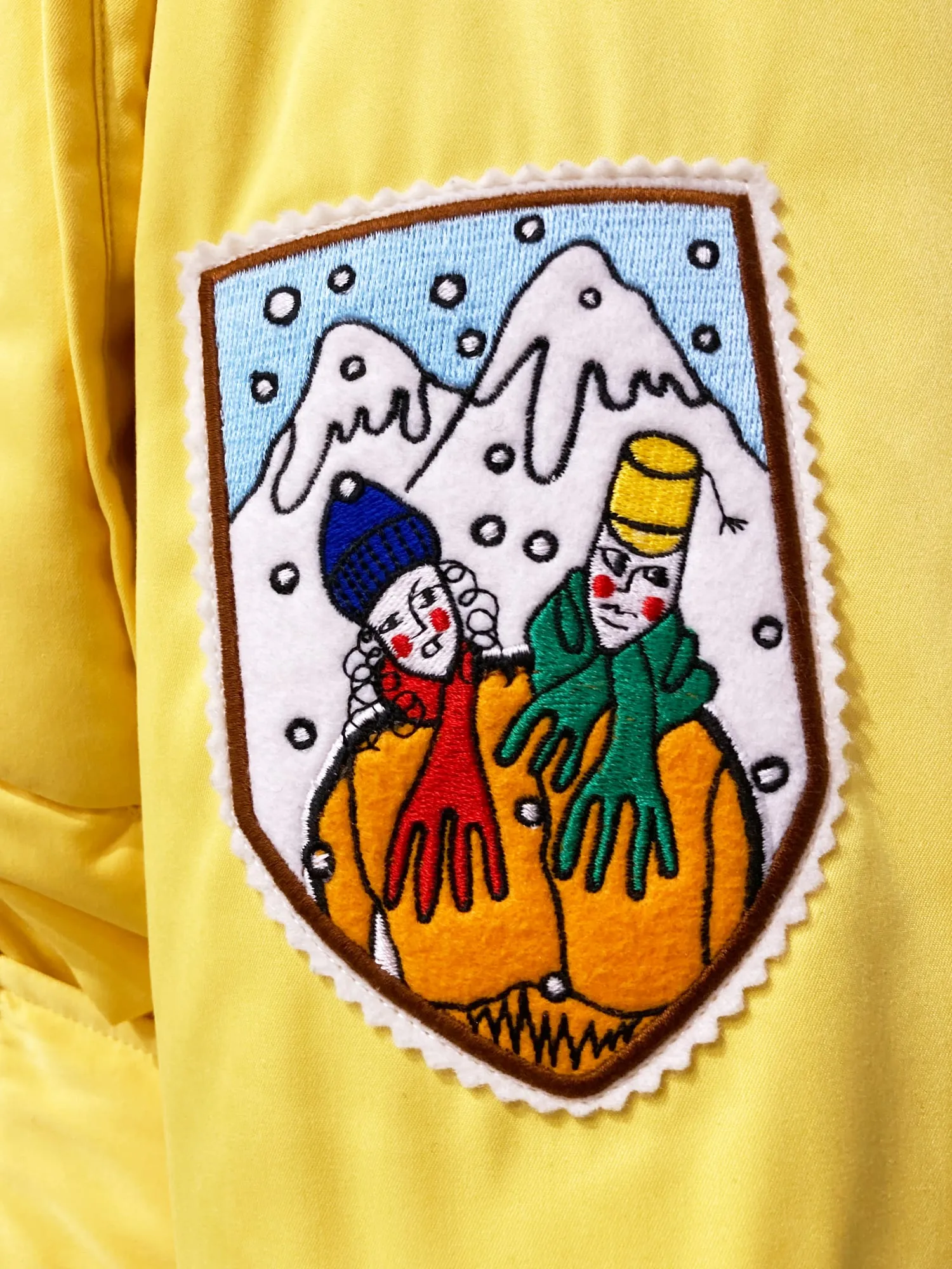 Jean-Charles de Castelbajac Sport 1990s padded yellow ski jacket - size 1 S