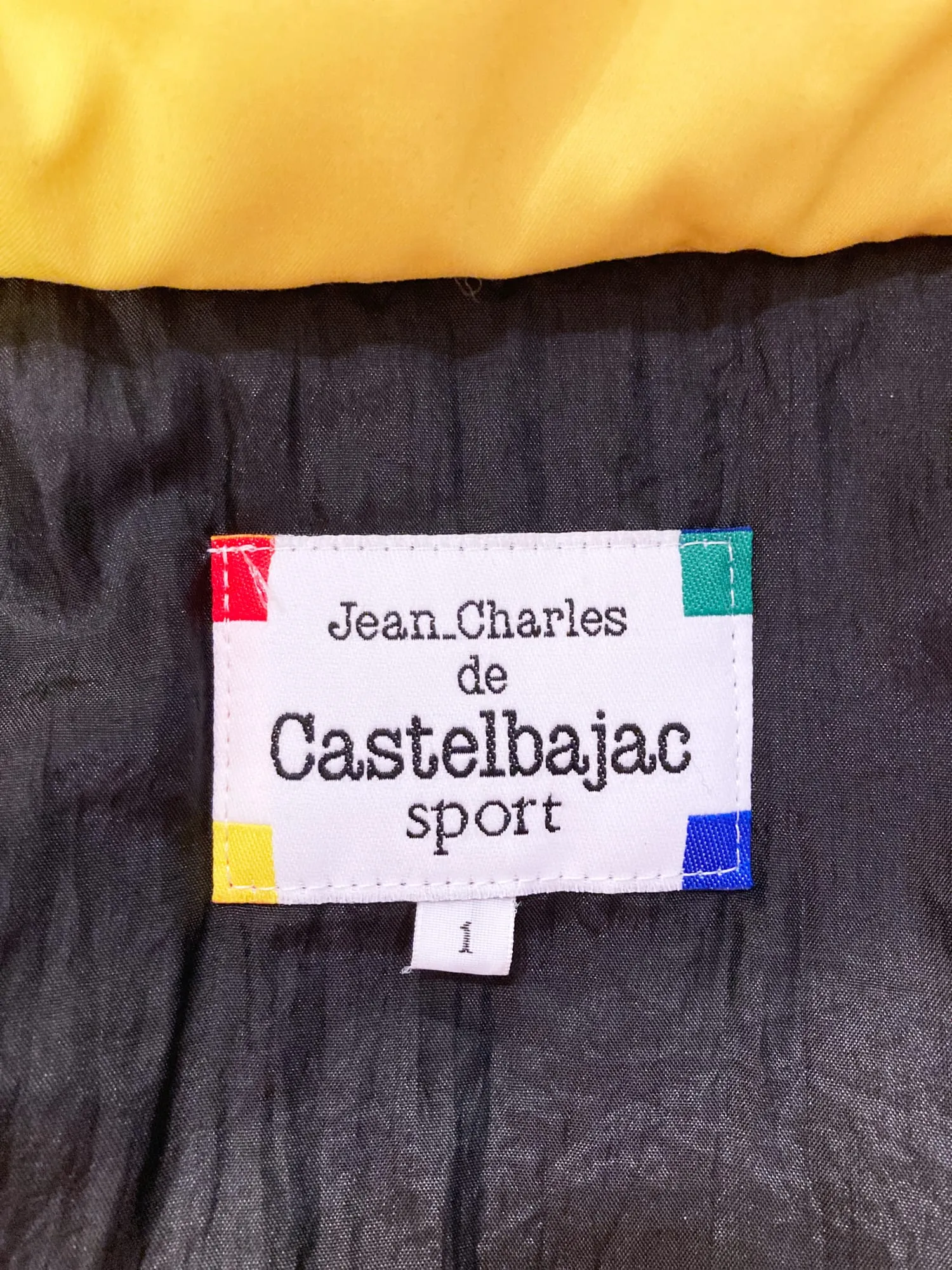 Jean-Charles de Castelbajac Sport 1990s padded yellow ski jacket - size 1 S