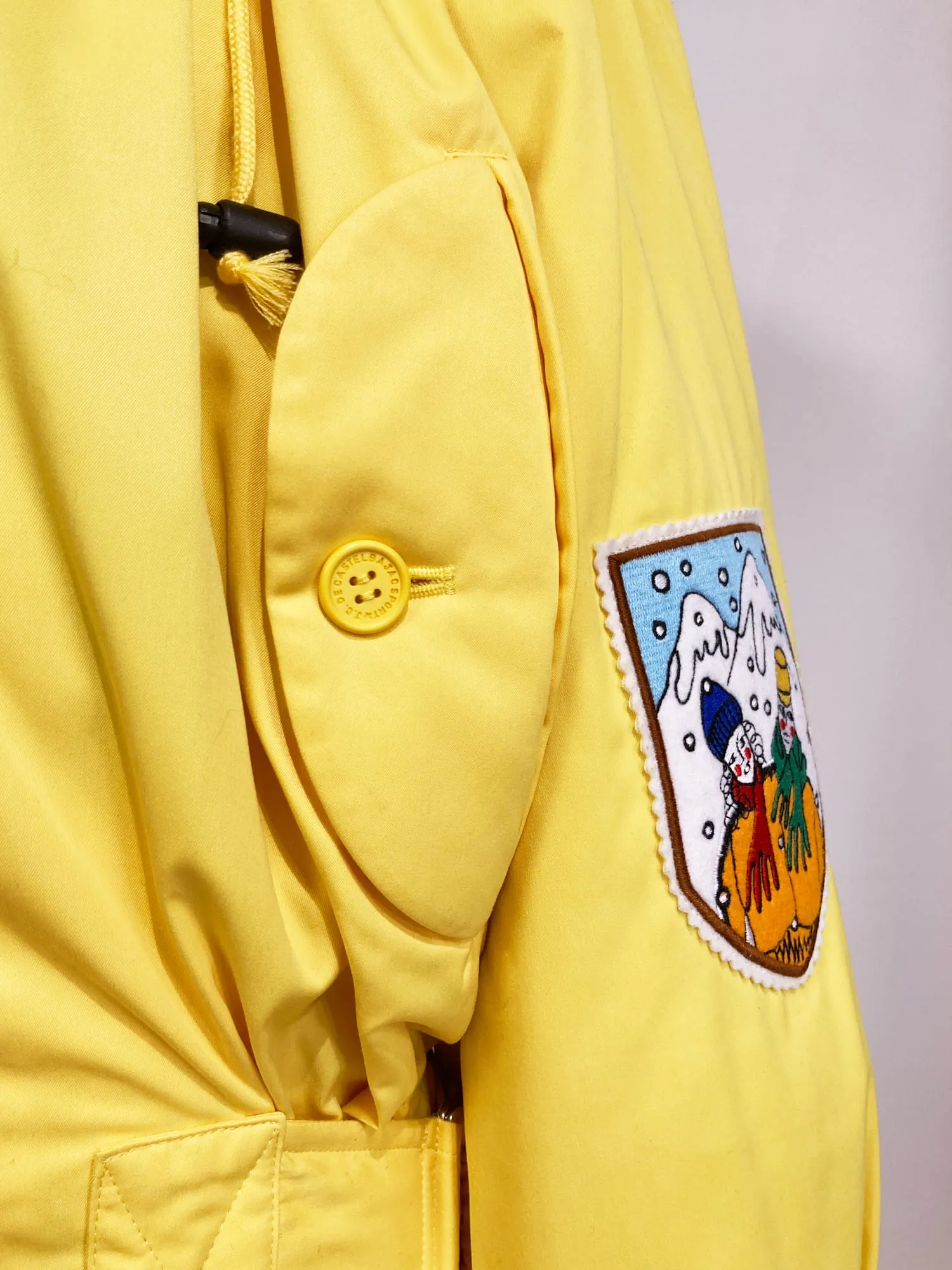 Jean-Charles de Castelbajac Sport 1990s padded yellow ski jacket - size 1 S