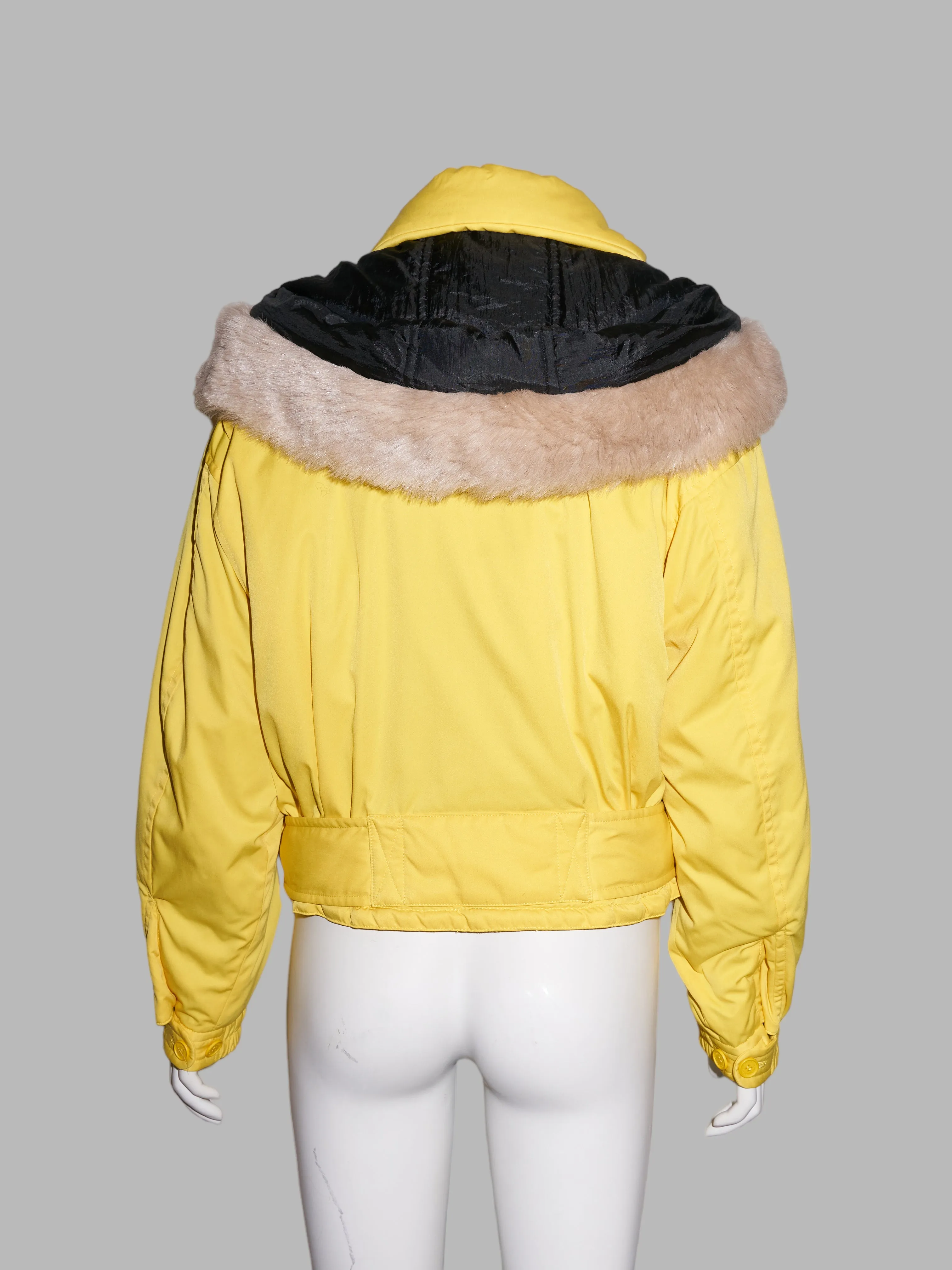 Jean-Charles de Castelbajac Sport 1990s padded yellow ski jacket - size 1 S