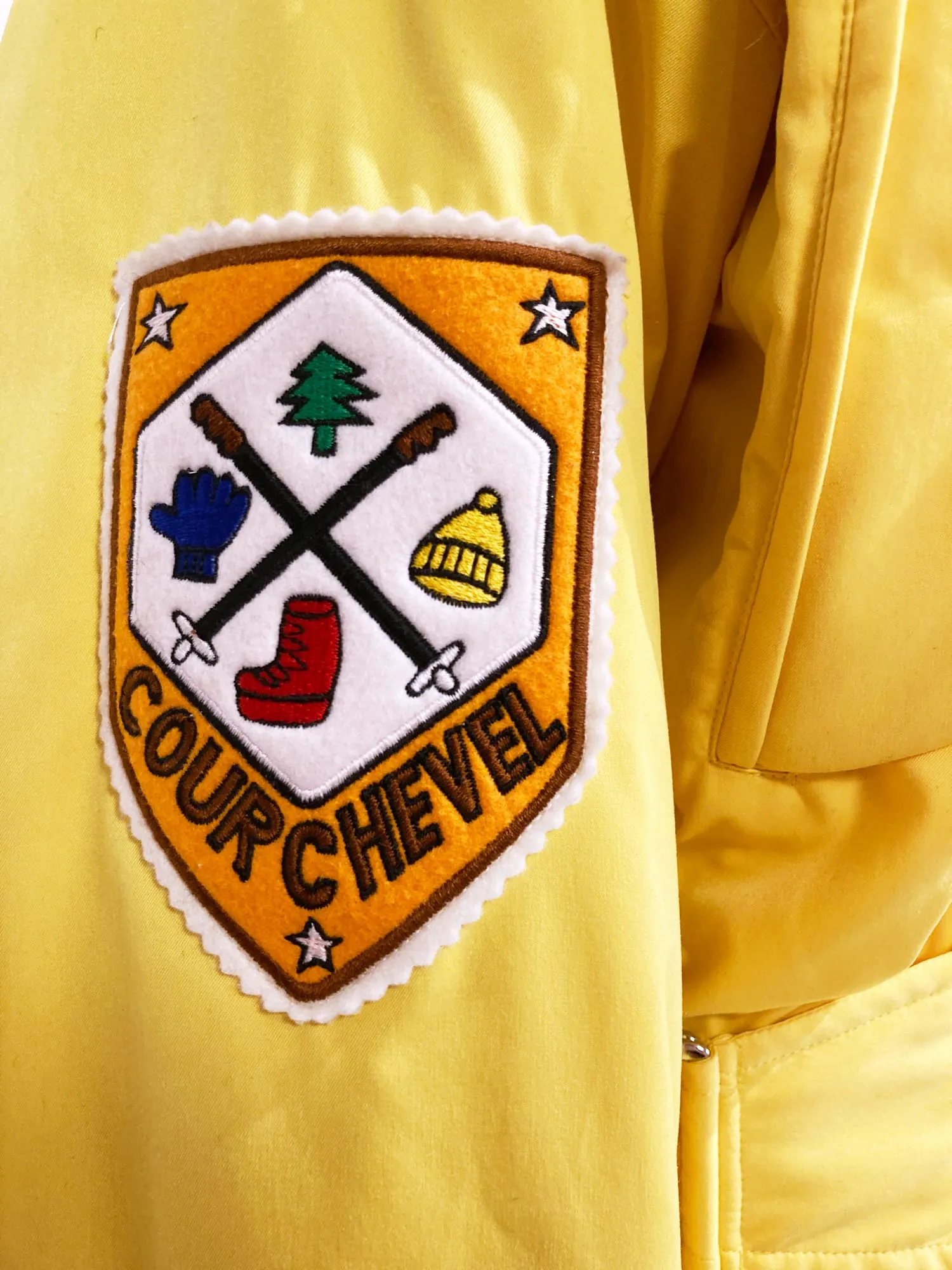 Jean-Charles de Castelbajac Sport 1990s padded yellow ski jacket - size 1 S