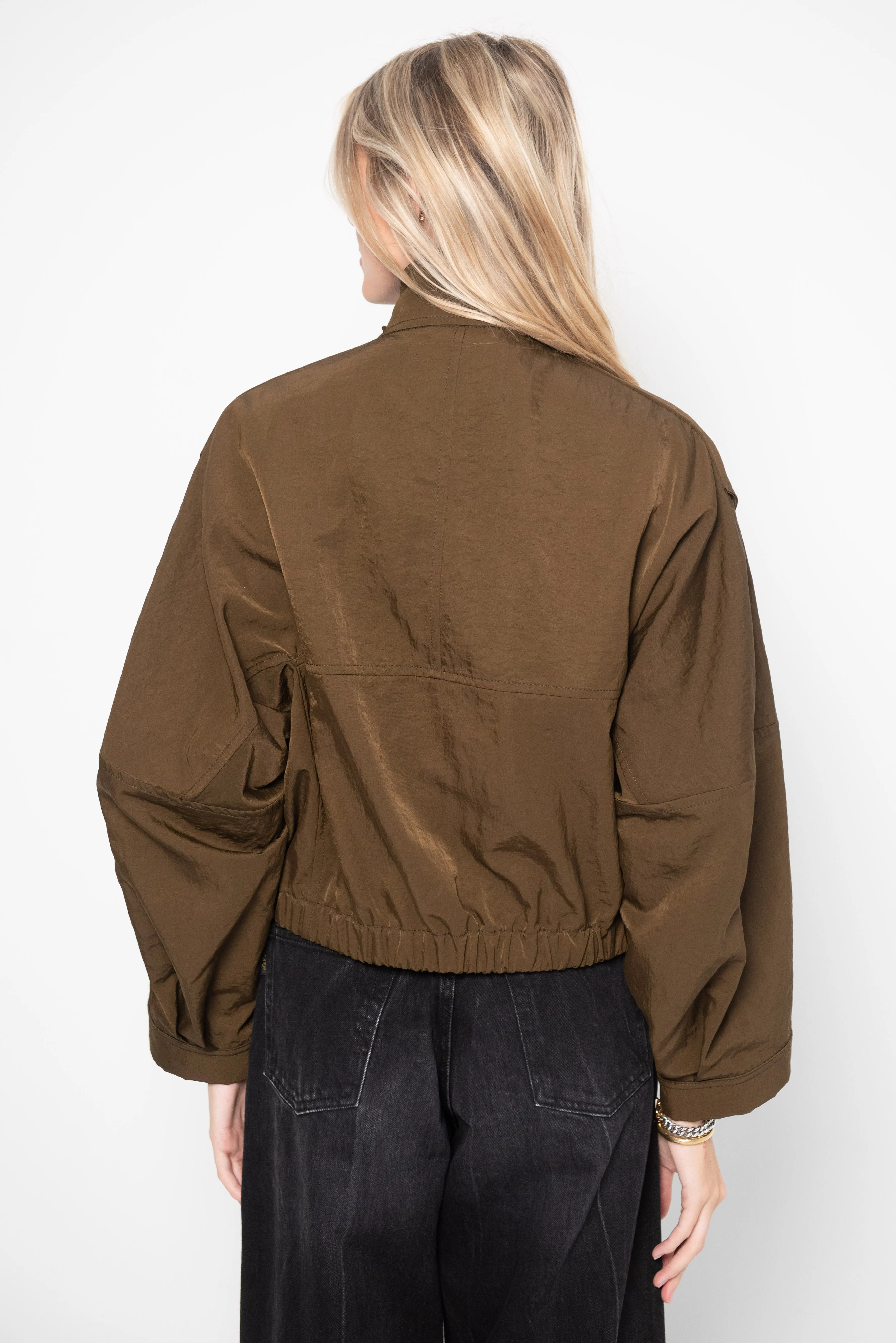 Juna Cropped Jacket, Dark Mocha
