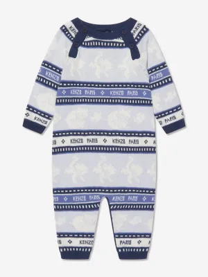 KENZO Baby Boys Striped Romper in Blue