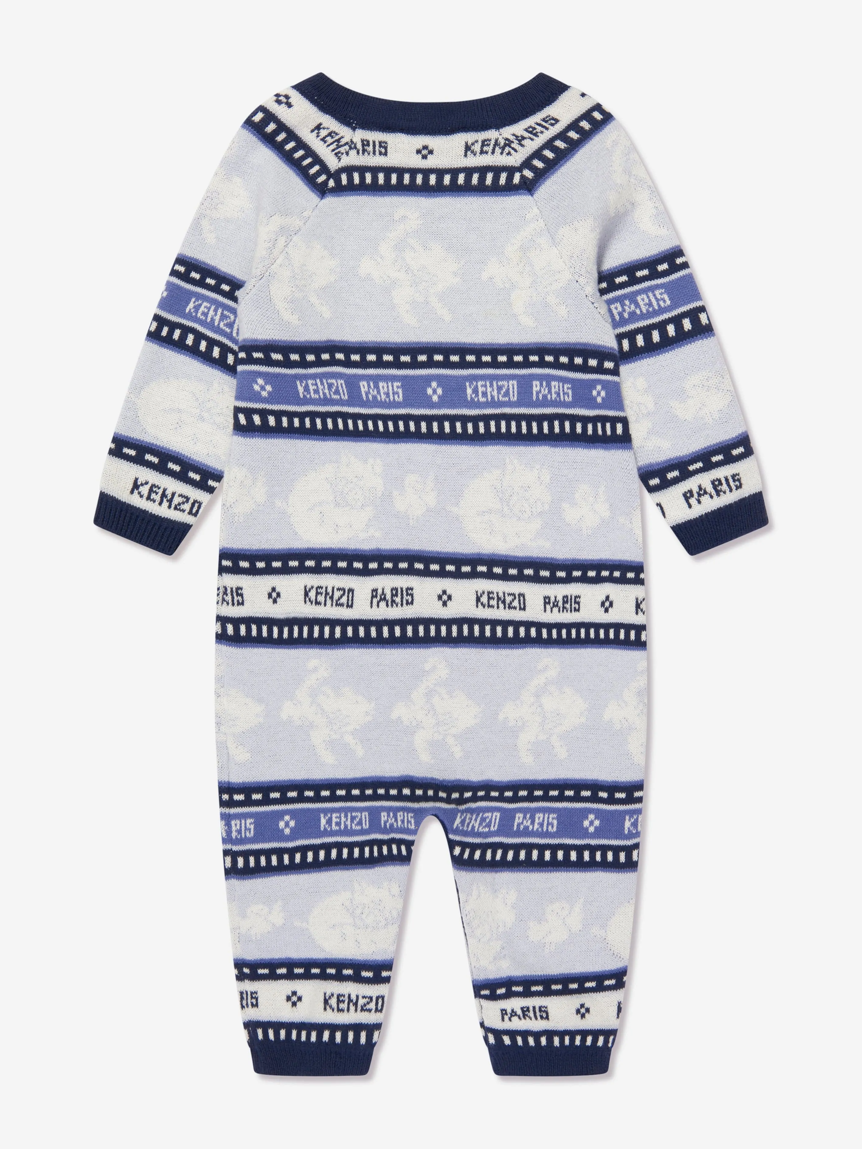 KENZO Baby Boys Striped Romper in Blue