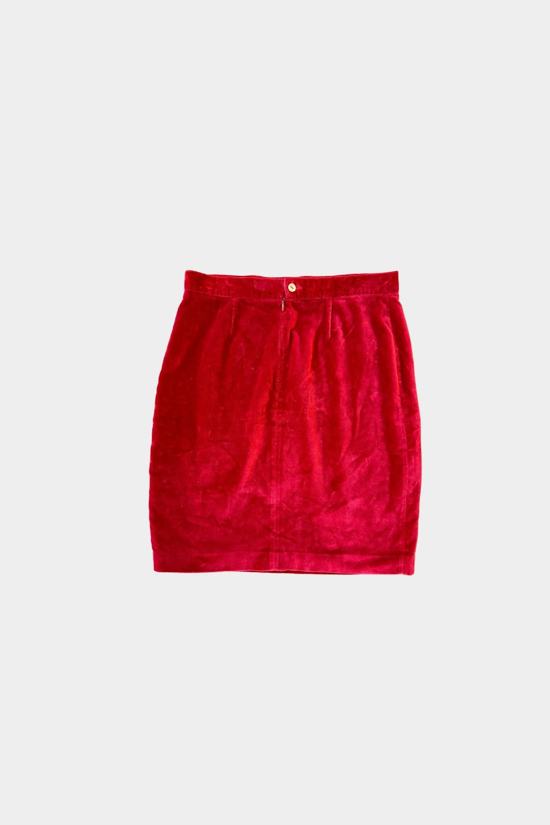 Kenzo Vintage Velvet Red Skirt Suit