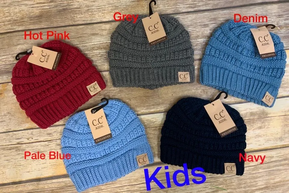 Kids Solid CC Unisex Beanies