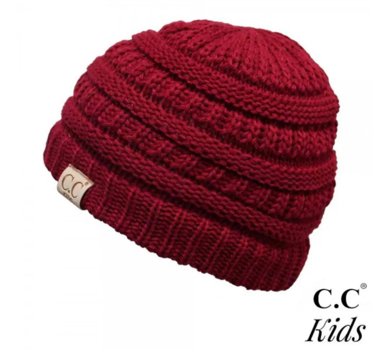 Kids Solid CC Unisex Beanies