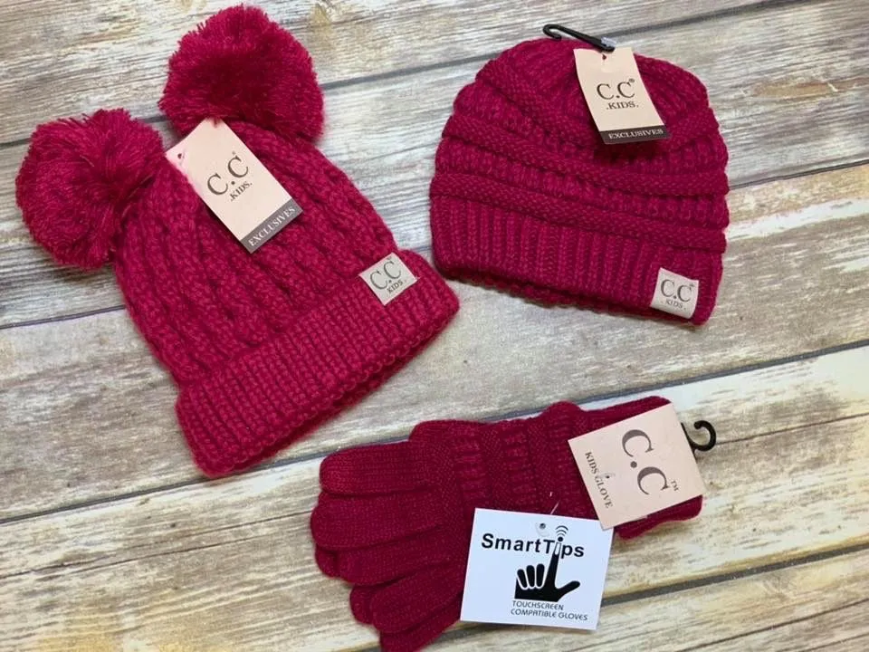 Kids Solid CC Unisex Beanies