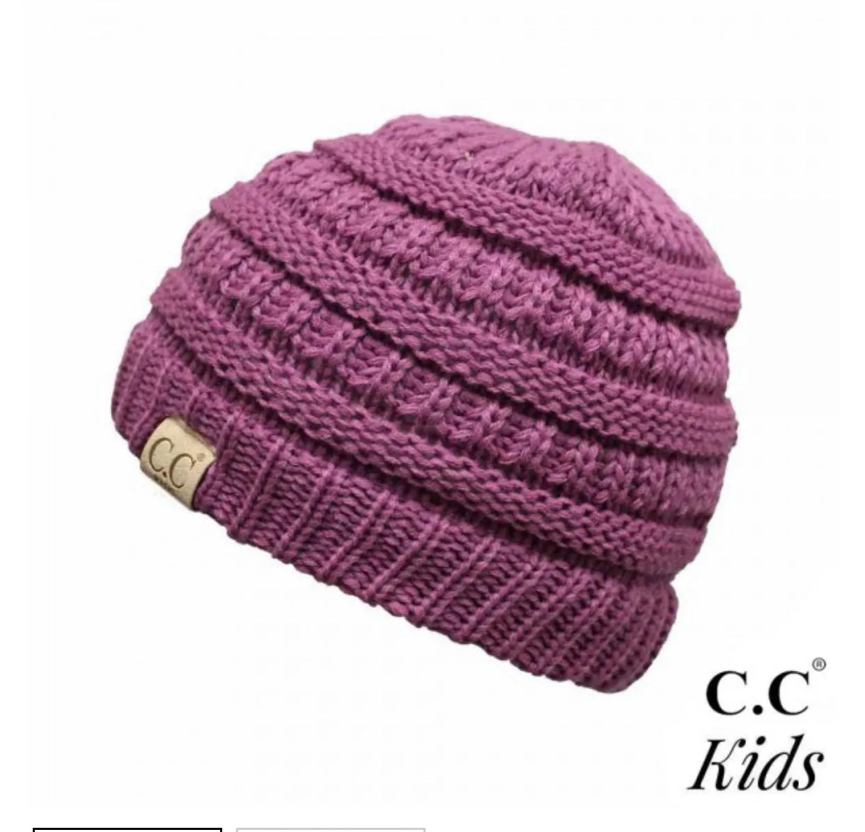 Kids Solid CC Unisex Beanies