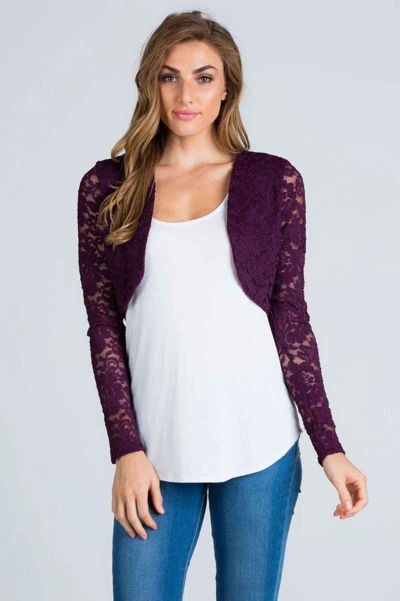 La Scala 10880 Long Sleeve Lace Jacket