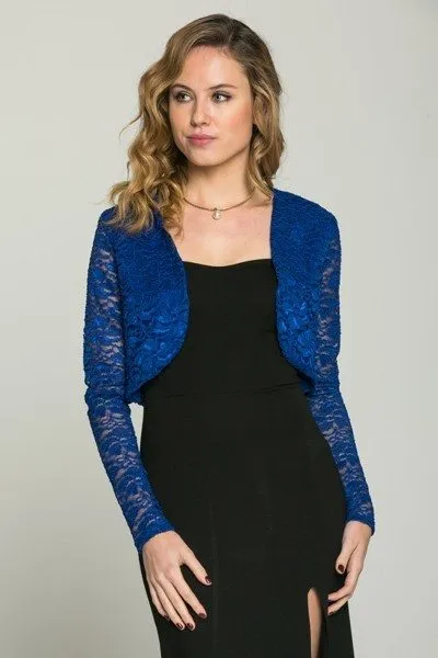 La Scala 10880 Long Sleeve Lace Jacket