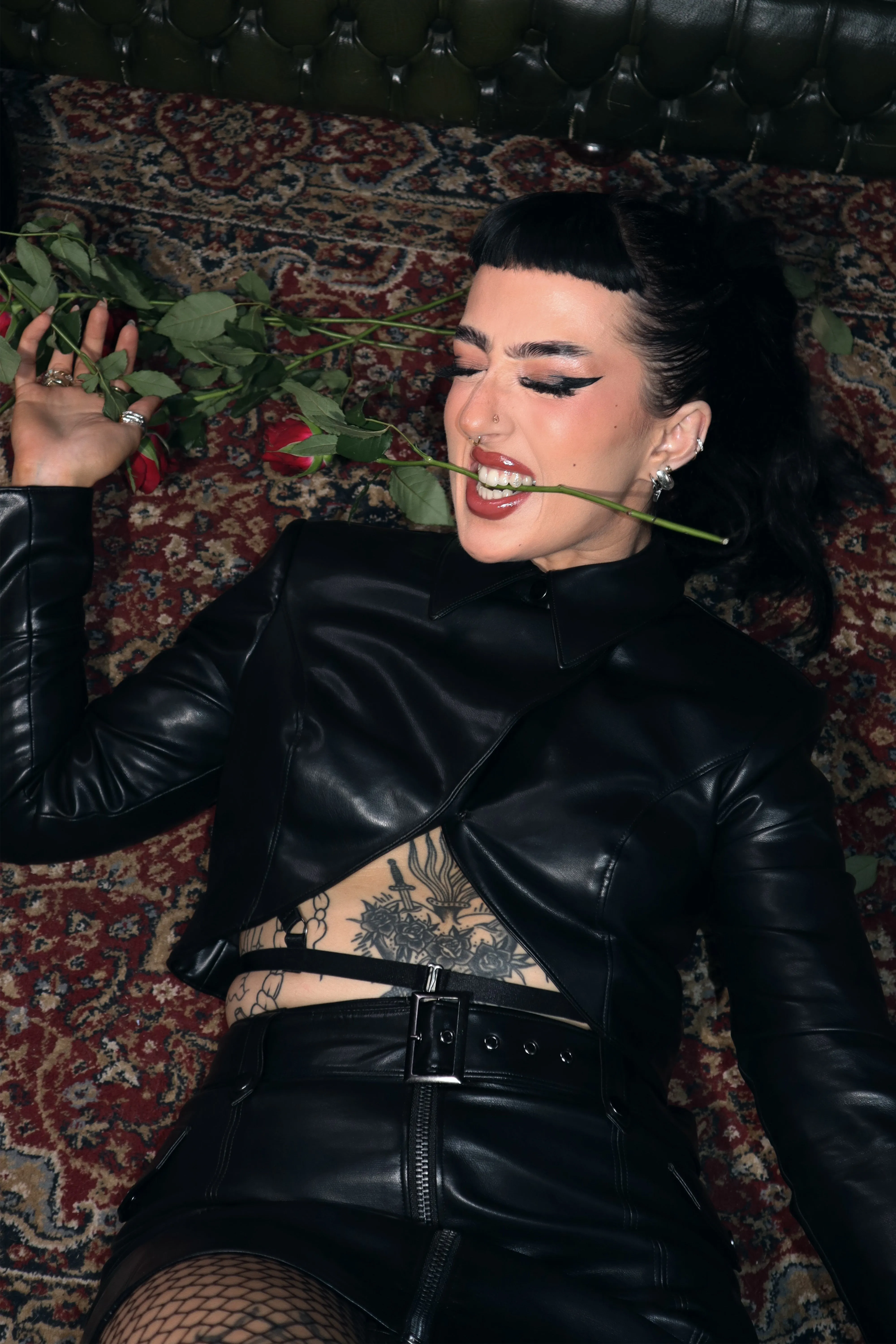 MA-002 Cropped Pu Jacket