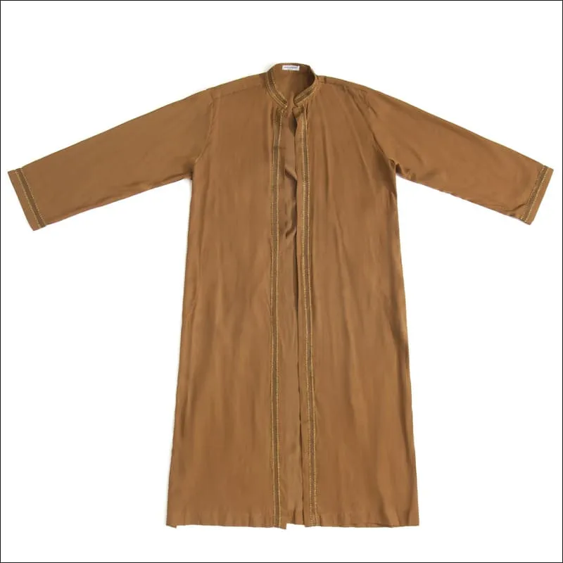 Men's Abaya Muslim Saudi Jubba Thobe for Modern Elegance