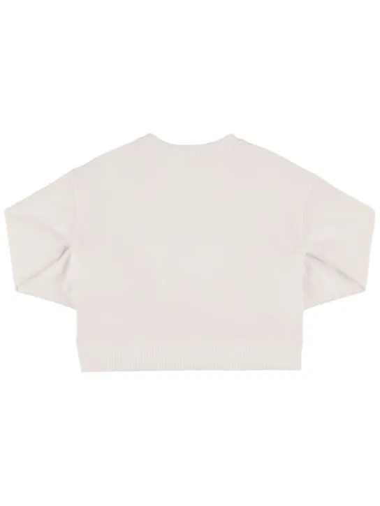 Moschino   Cropped cotton blend sweatshirt 