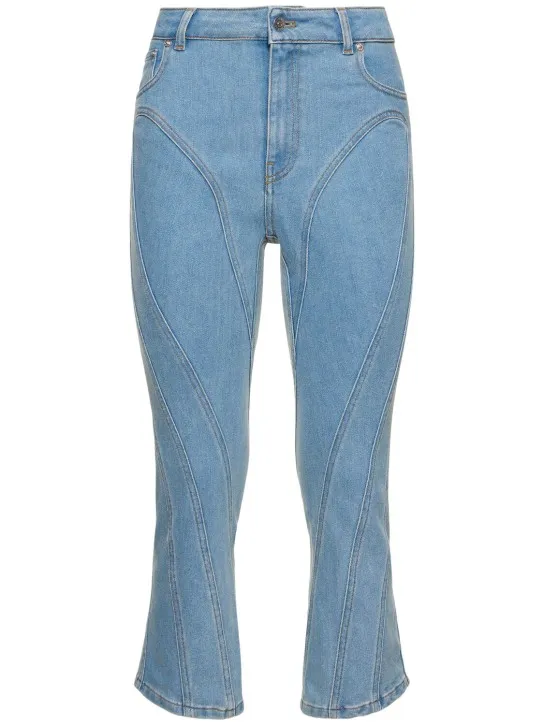 MUGLER   Stretch denim cropped jeans 