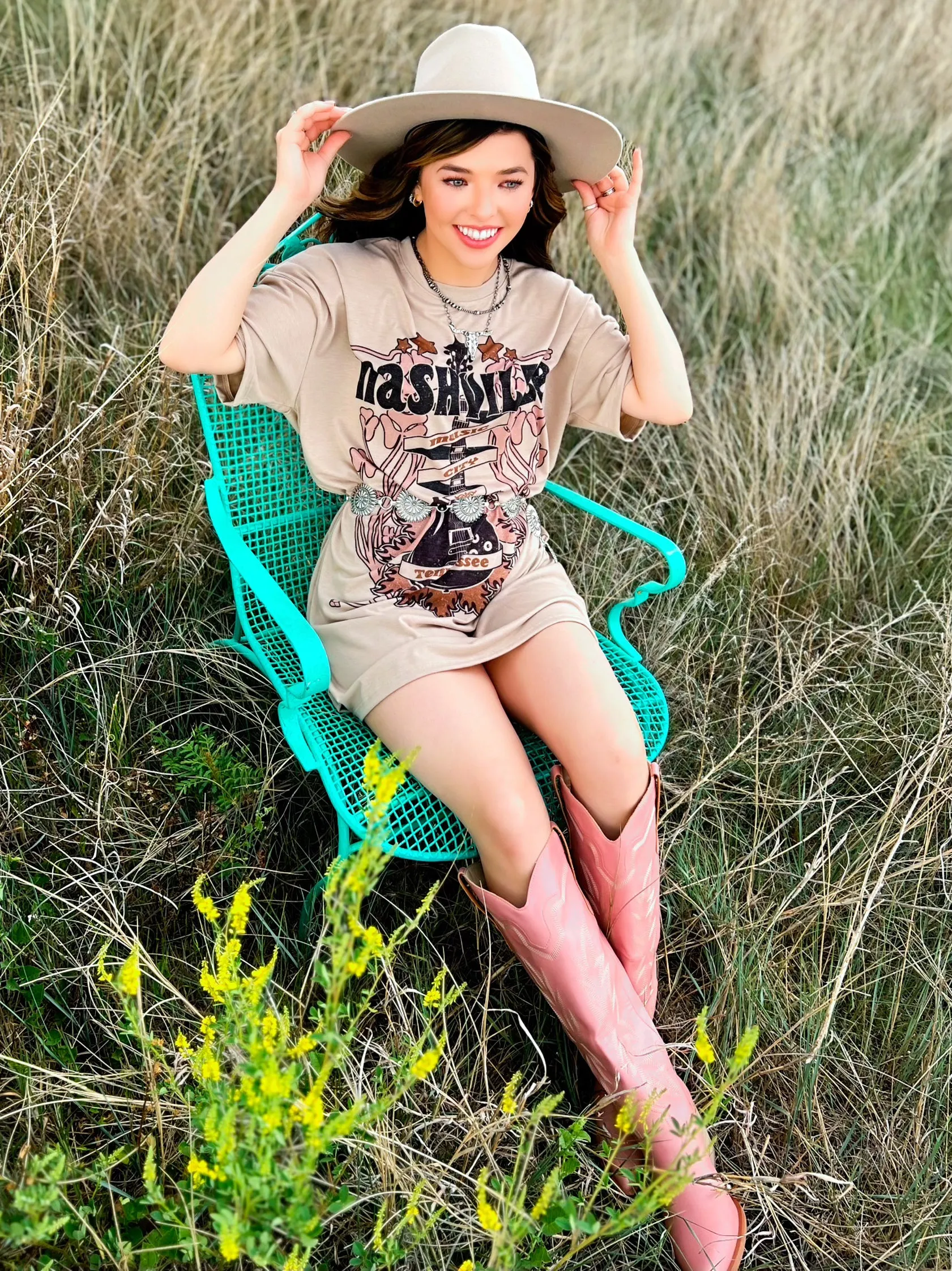 Nashville Throw Back T- Shirt Dress*