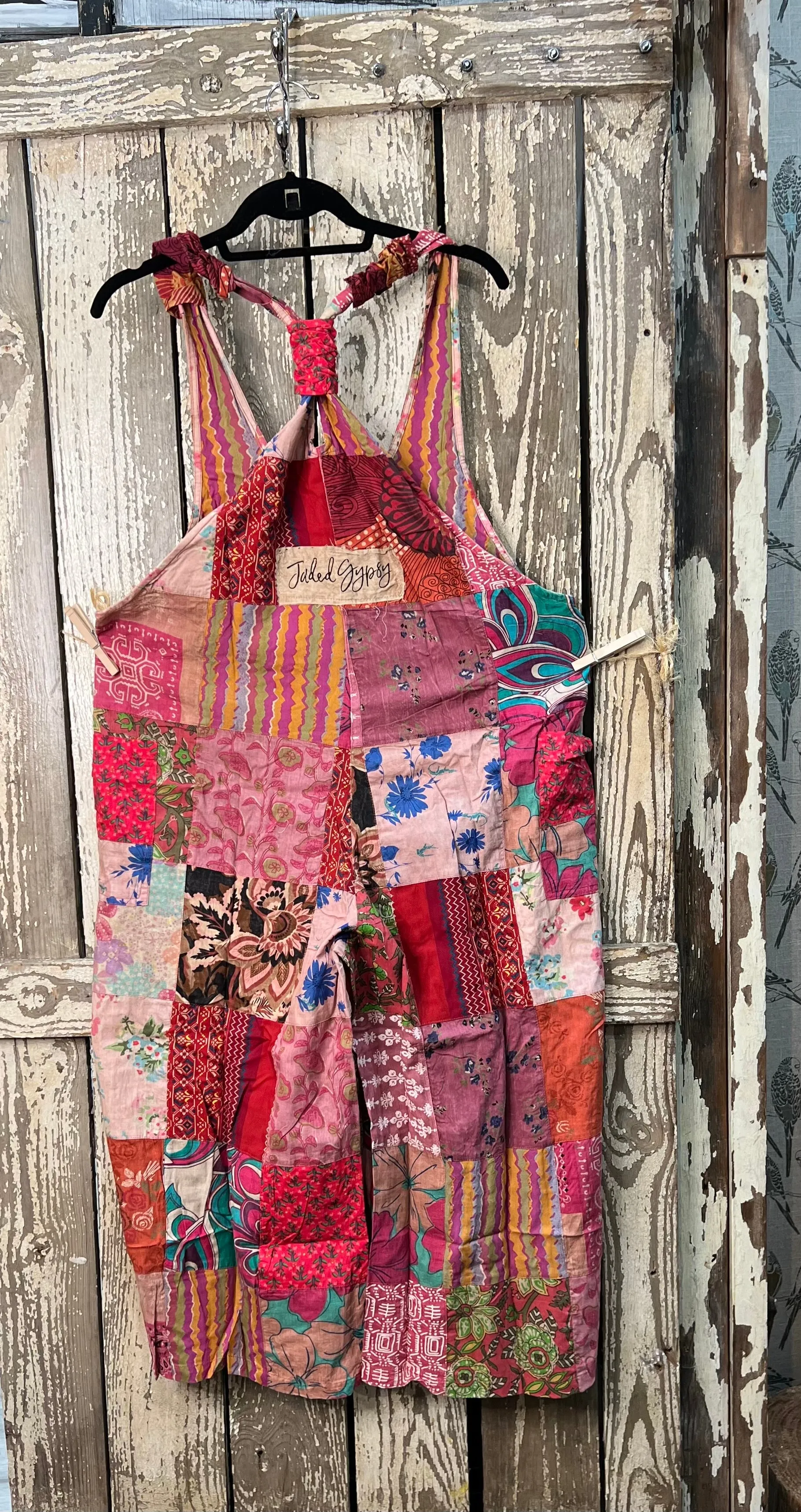 Patchwork Dreams Racerback Romper "Snap" by Jaded Gypsy