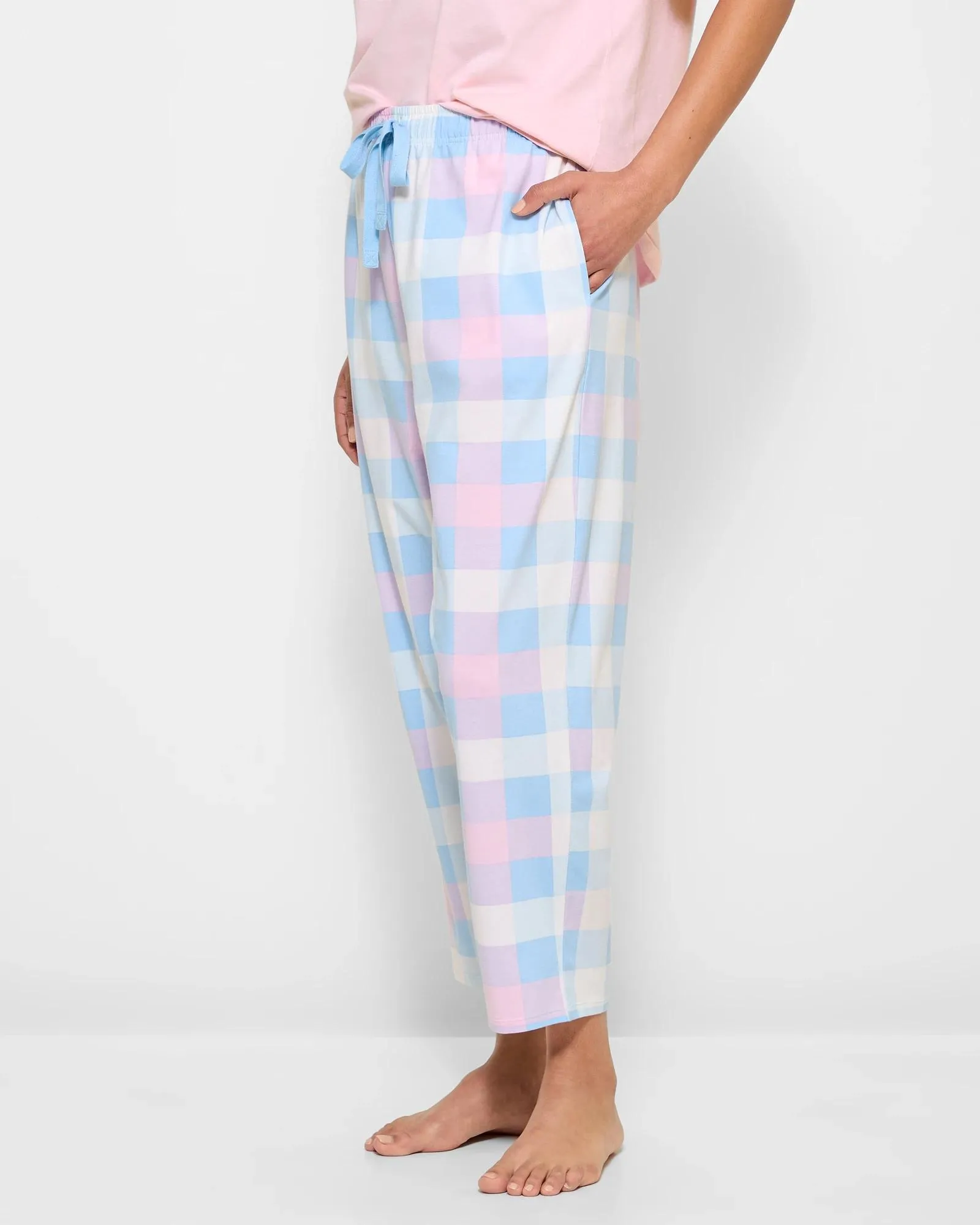 popular  7/8 Length Sleep Pyjama Pants - Lily Check