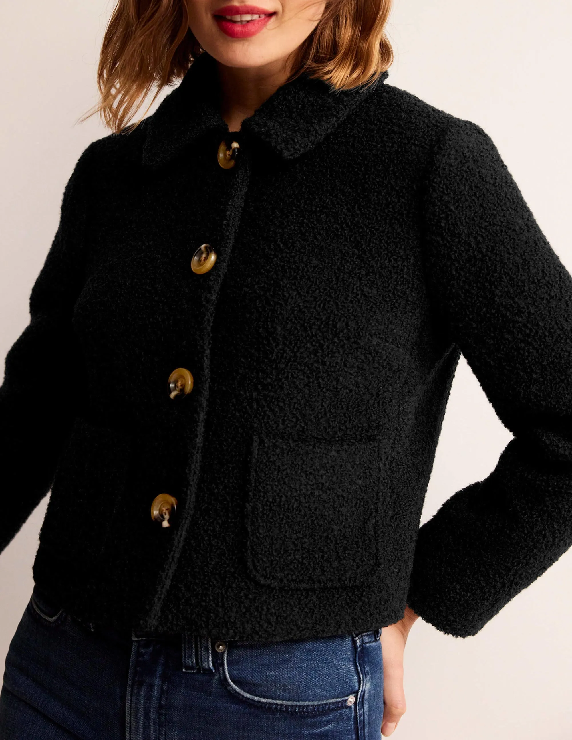 Rye Cropped Jacket-Black