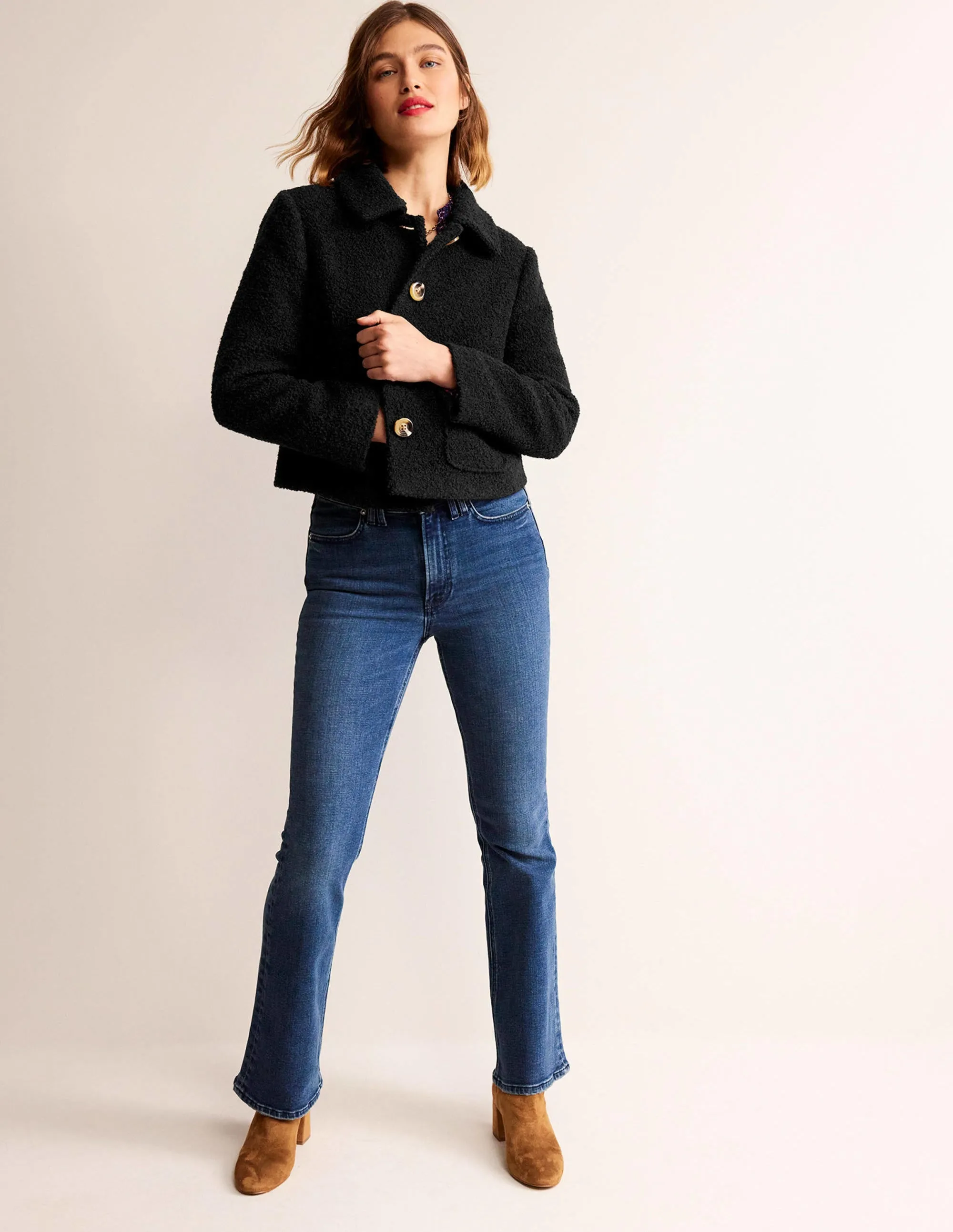 Rye Cropped Jacket-Black