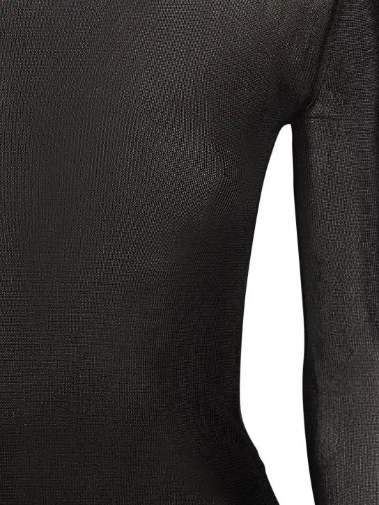 Saint Laurent   Ripped viscose cropped top 
