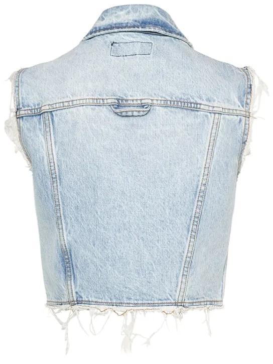 Sportmax   Scire cropped denim vest 
