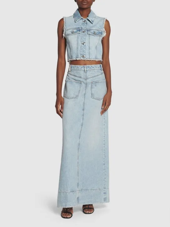 Sportmax   Scire cropped denim vest 