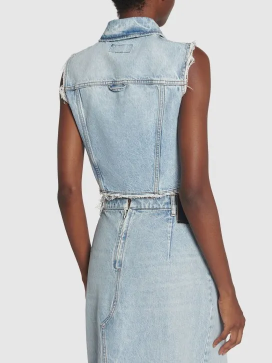 Sportmax   Scire cropped denim vest 