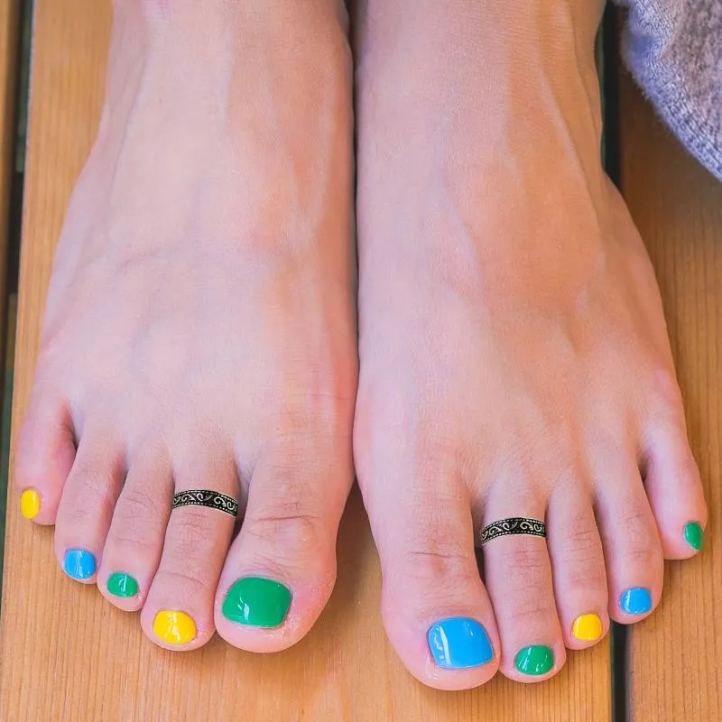 Trendy Silver Toe Rings