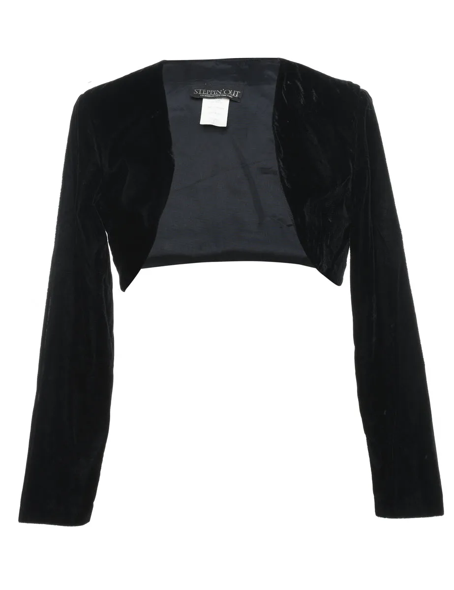 Velvet Cropped Evening Jacket - S