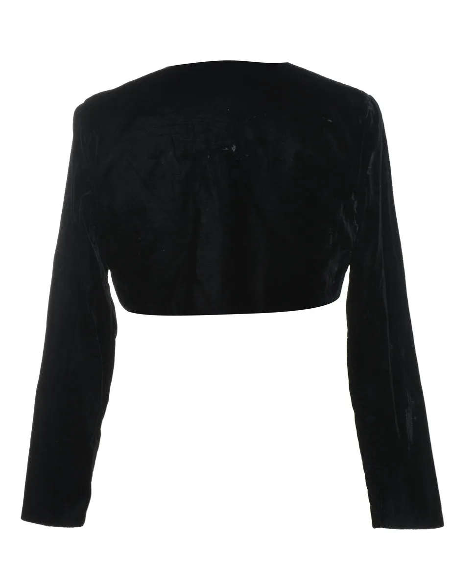 Velvet Cropped Evening Jacket - S