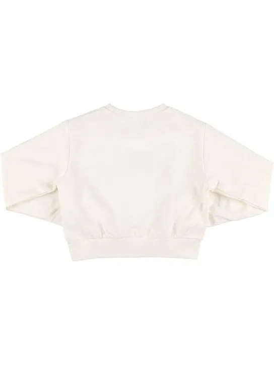 Versace   Cropped cotton sweatshirt w/ logo 