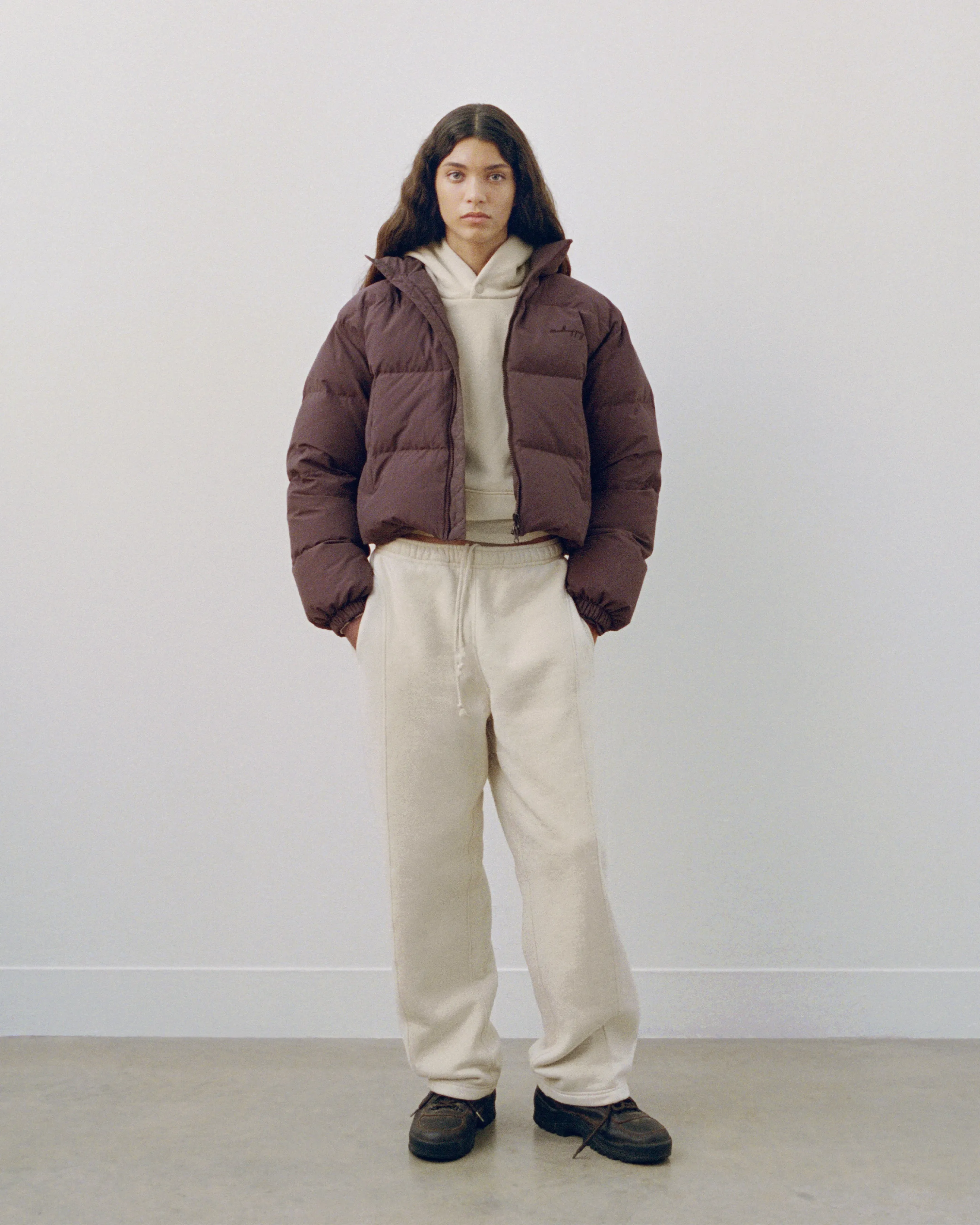 Women's Cropped Cozy Puffer Jacket