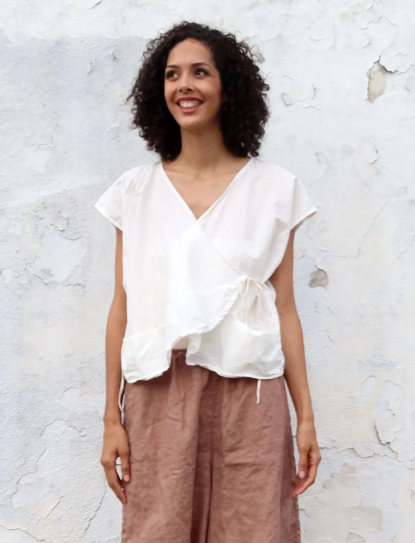 Wrap Origami Cropped Kaftan