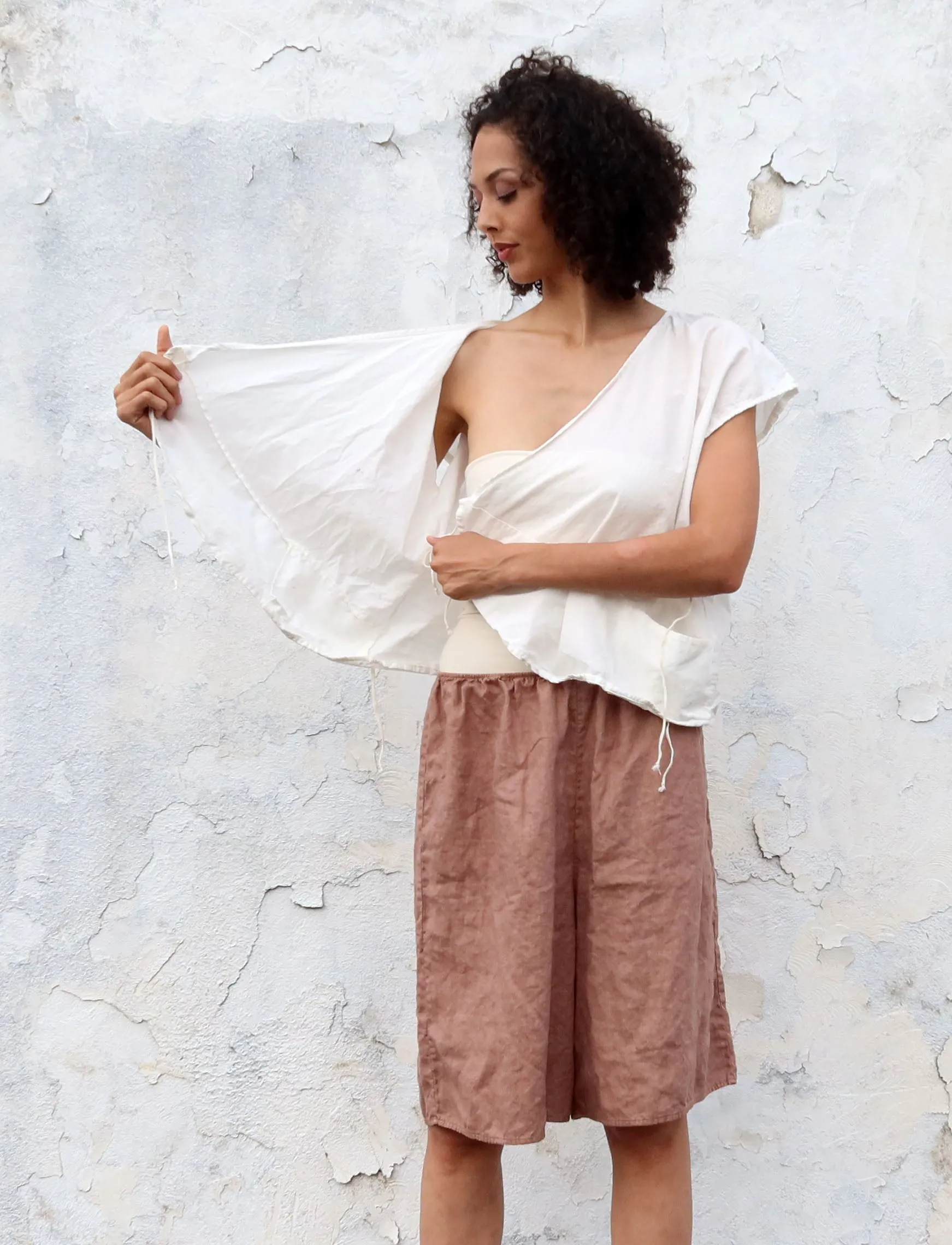 Wrap Origami Cropped Kaftan