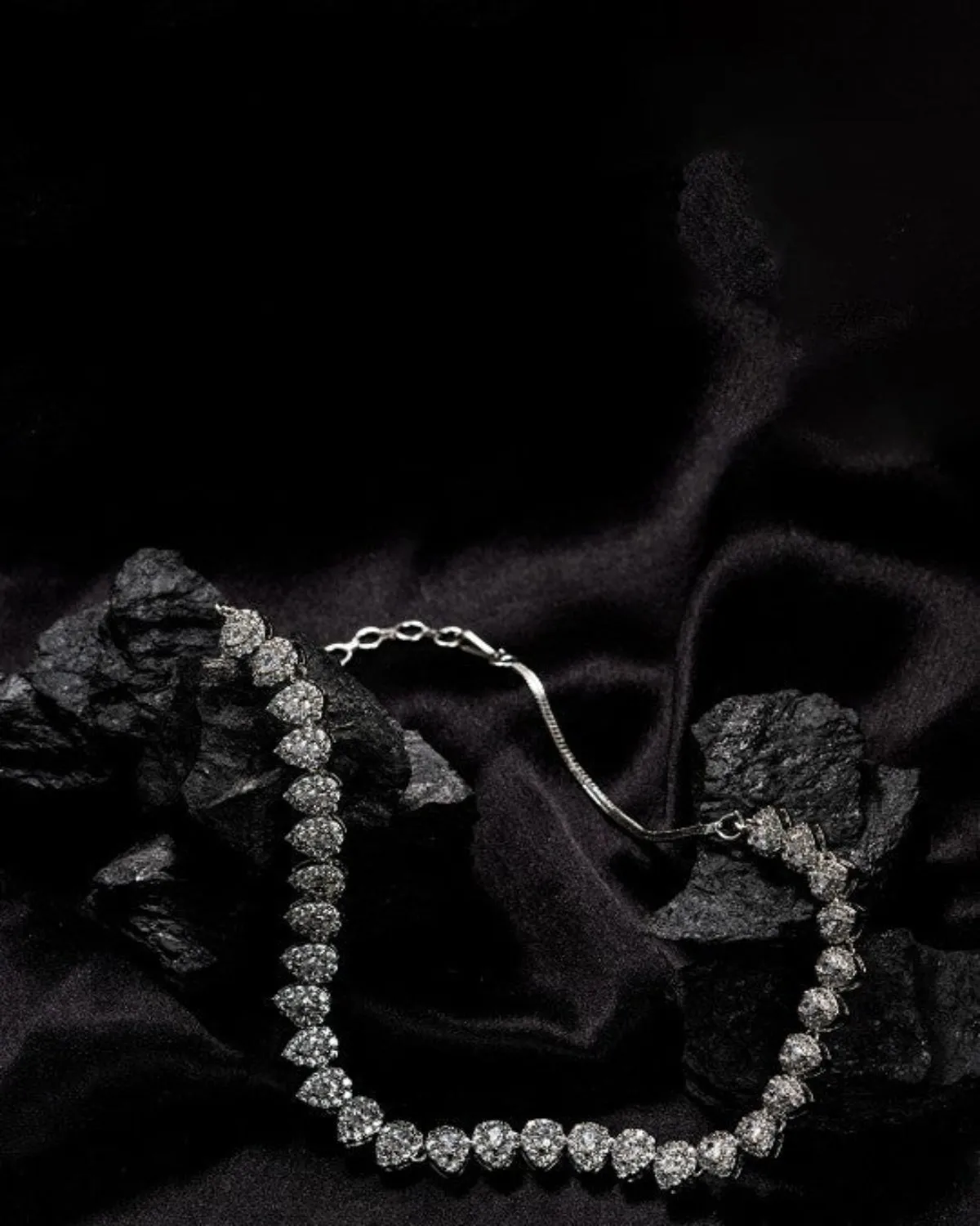 Zevarly Rhodium-Plated Cubic Zirconia-Studded Jewellery Set